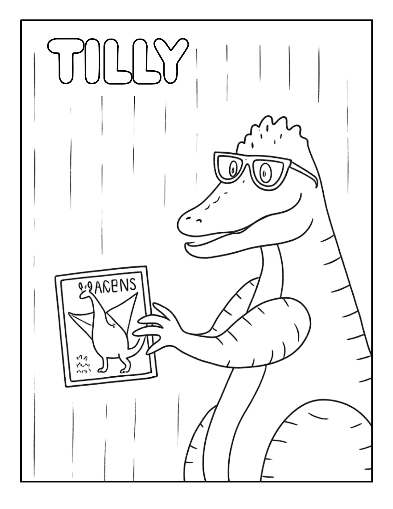 Tilly coloring page 1