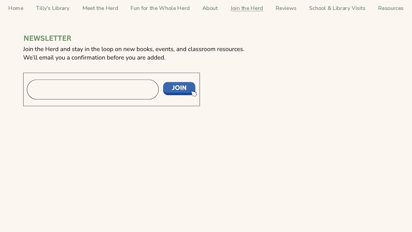 Newsletter — Join the Herd and stay in the loop on new books, events, and classroom resources.
